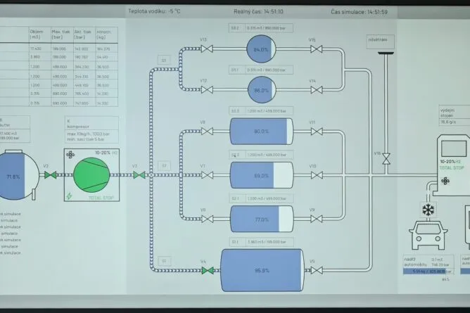 Trenažer vodíkové plnící stanice - APT