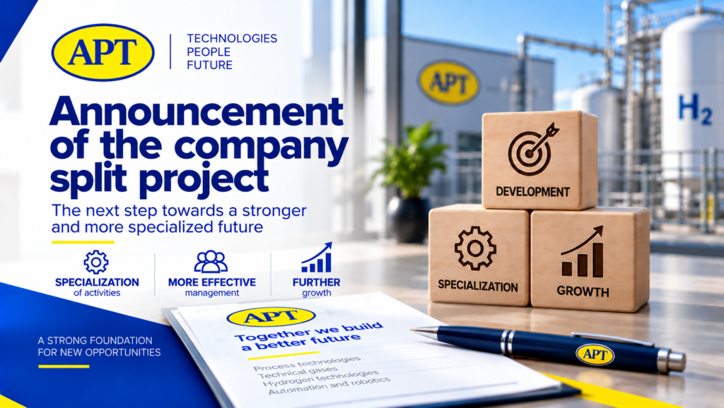 Announcement of the company split project