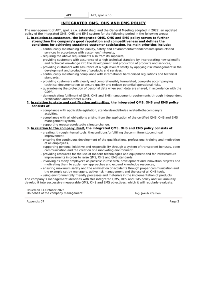 Qualifications - APT