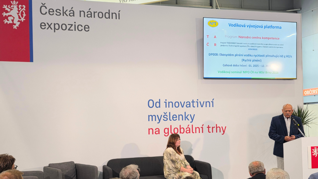 At the International Engineering Fair in Brno, the company APT presented a unique ecosystem for rapid hydrogen refueling. - APT